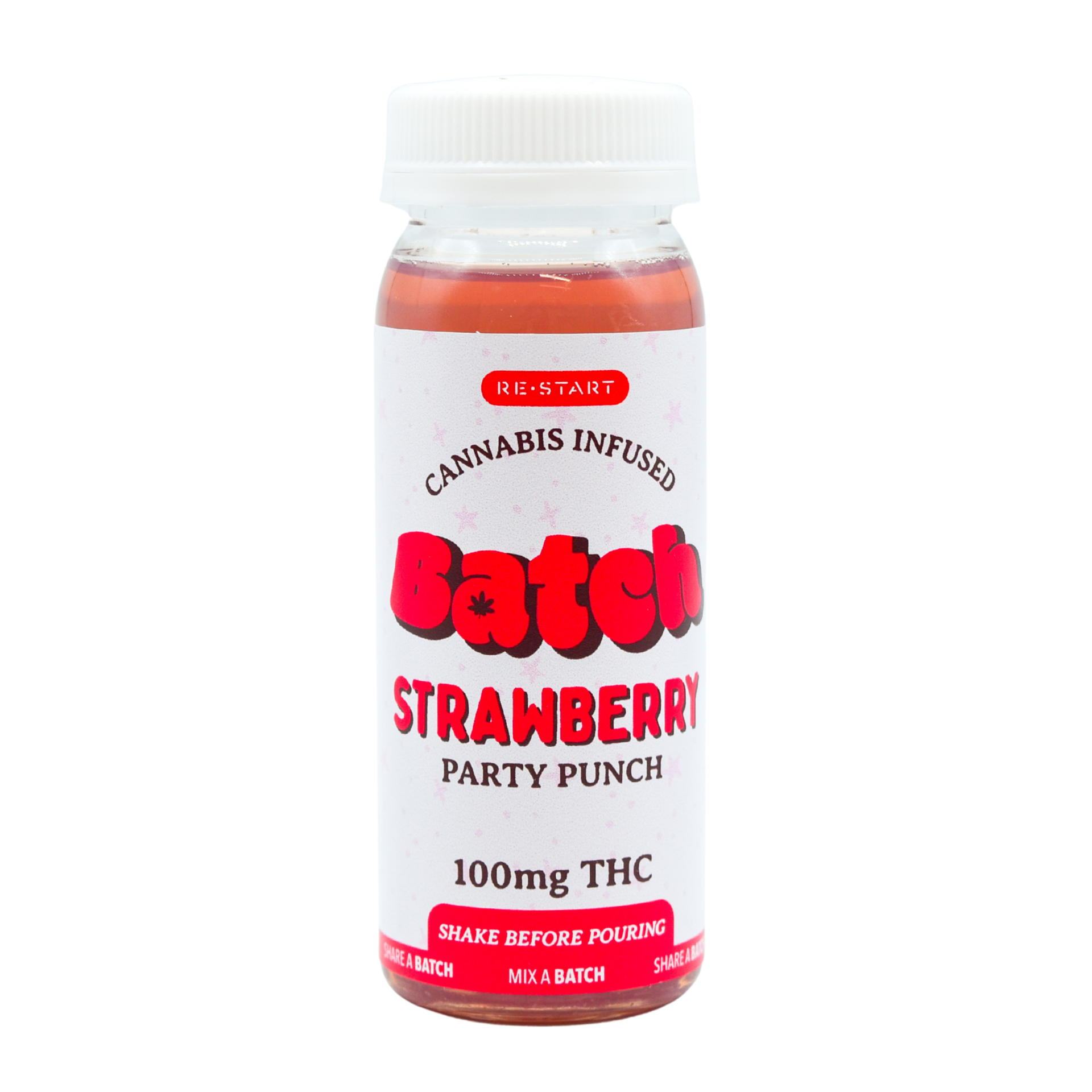 RESTART Batch 100mg Delta 9 THC Drink 4oz Strawberry